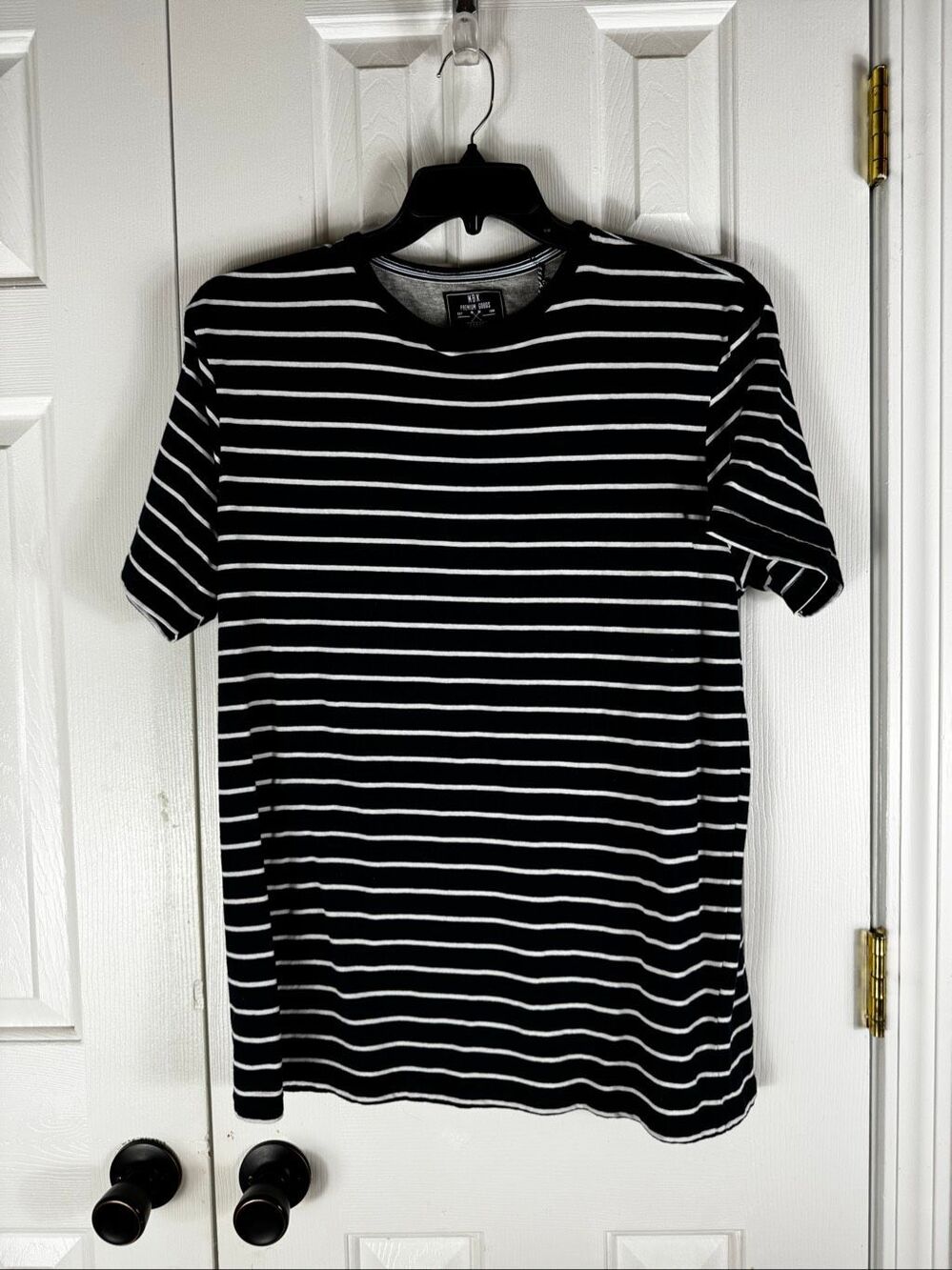 NWT MBX Mens Striped Shirt Size L